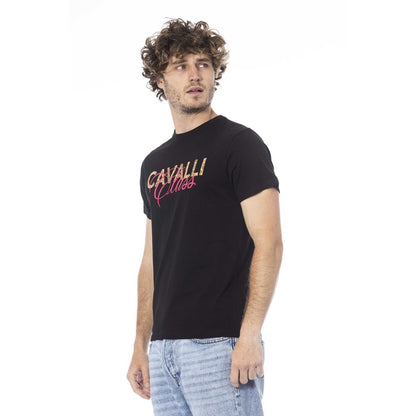 Cavalli Class Black Cotton T-Shirt