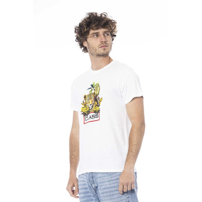 Cavalli Class White Cotton T-Shirt