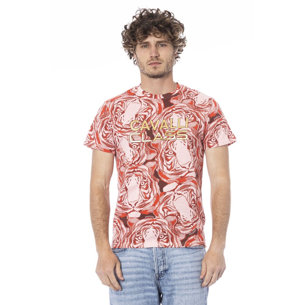 Cavalli Class Red Cotton T-Shirt