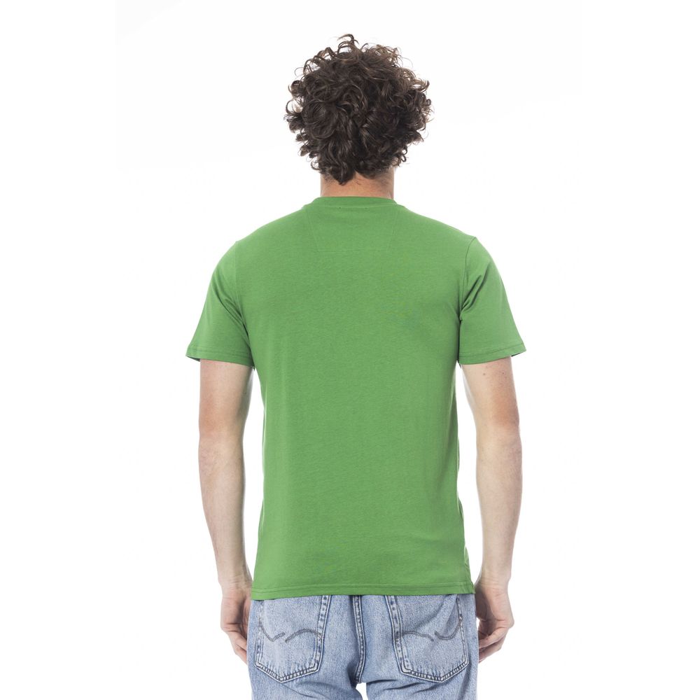 Cavalli Class Green Cotton T-Shirt