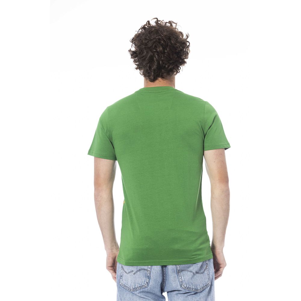 Cavalli Class Green Cotton T-Shirt