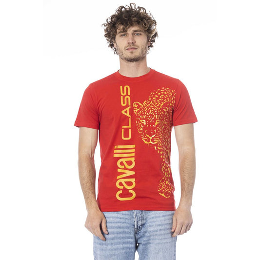 Cavalli Class Red Cotton T-Shirt