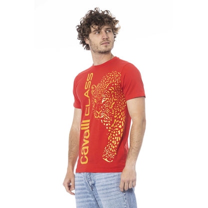 Cavalli Class Red Cotton T-Shirt