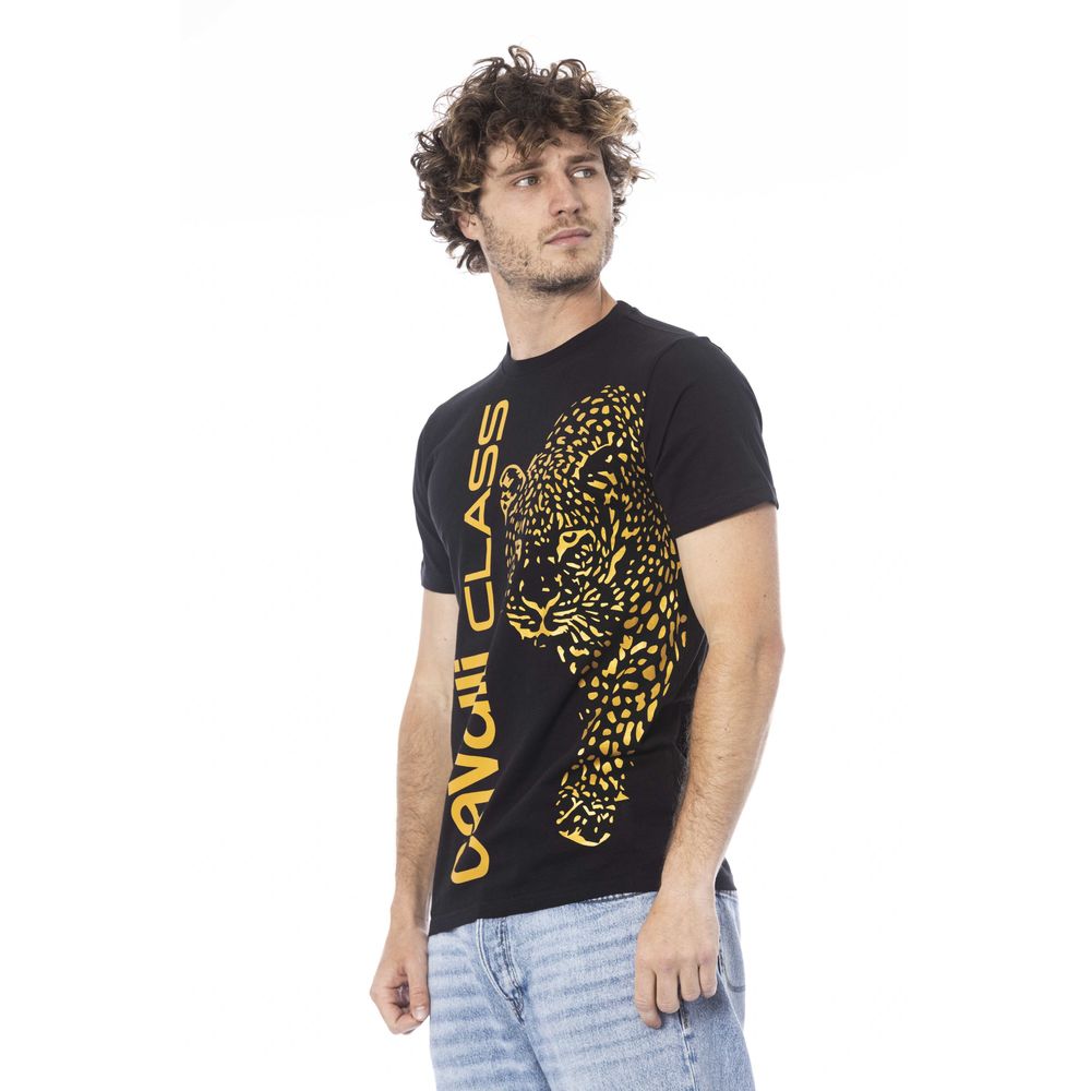 Cavalli Class Black Cotton T-Shirt