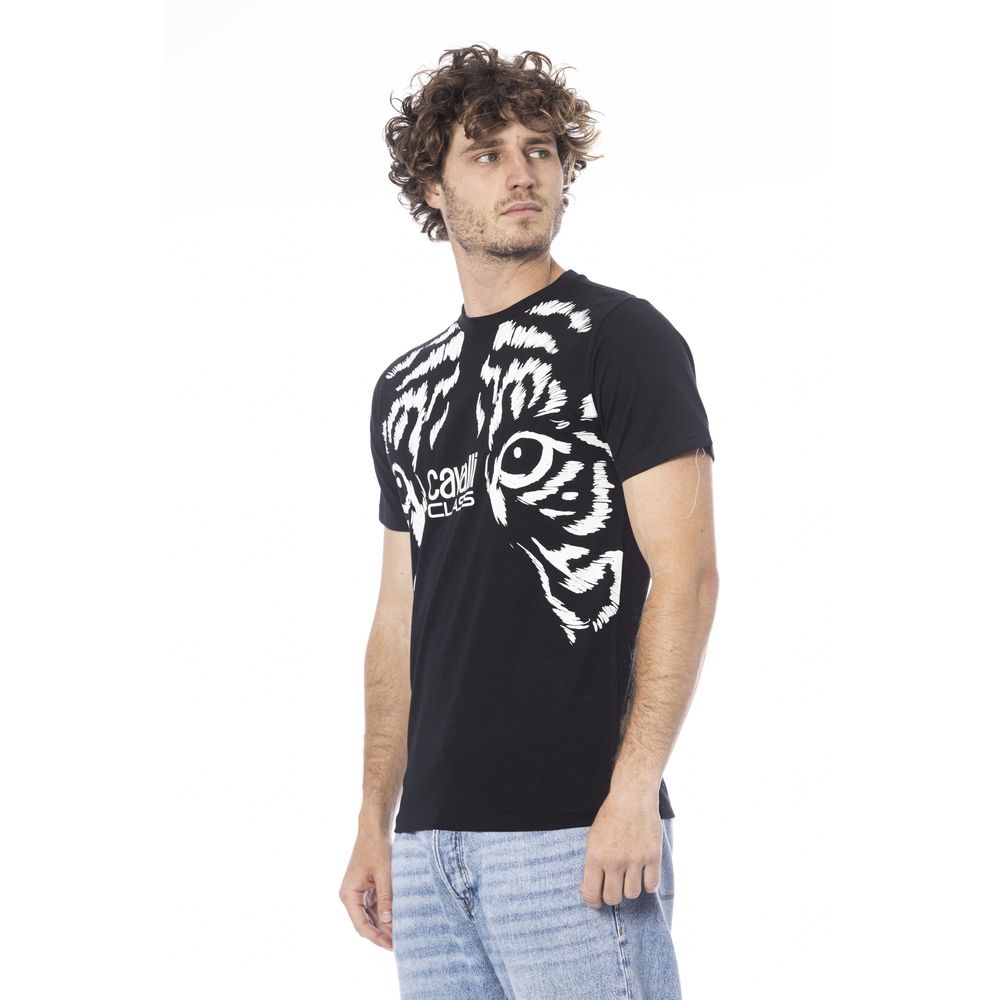 Cavalli Class Black Cotton T-Shirt