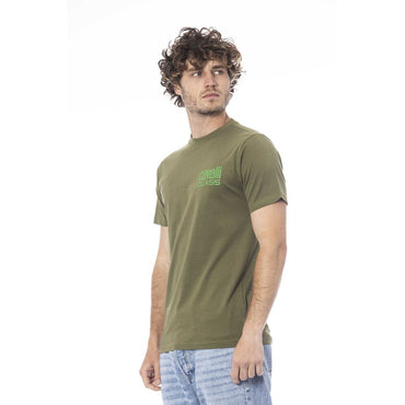 Cavalli Class Green Cotton T-Shirt