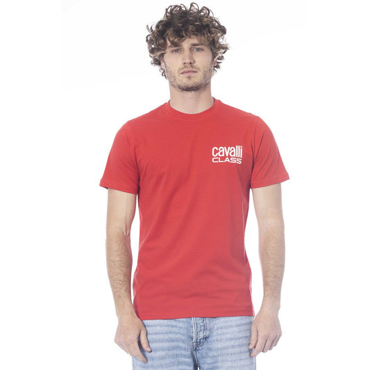 Cavalli Class Red Cotton T-Shirt