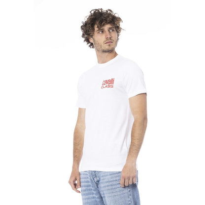 Cavalli Class White Cotton T-Shirt