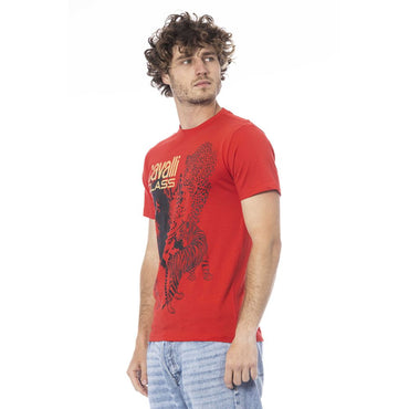 Cavalli Class Red Cotton T-Shirt