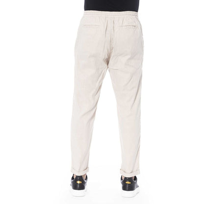 Distretto12 Beige Linen Jeans & Pant