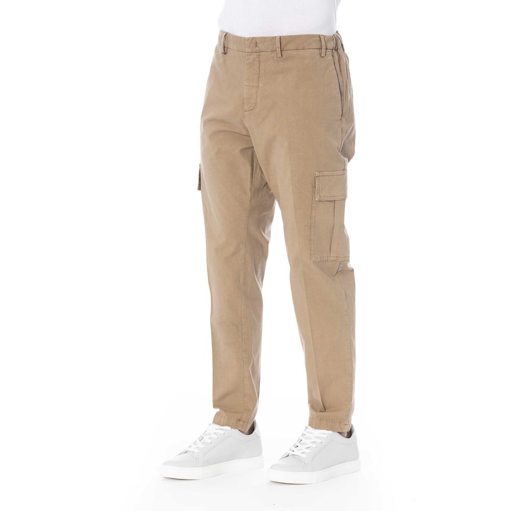 Distretto12 Beige Cotton Jeans & Pant