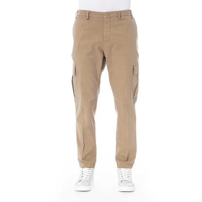 Distretto12 Beige Cotton Jeans & Pant