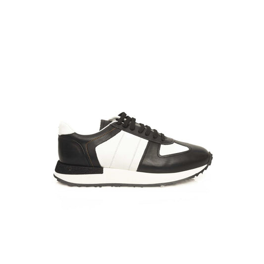 Cerruti 1881 Black And White CALF Leather Sneaker