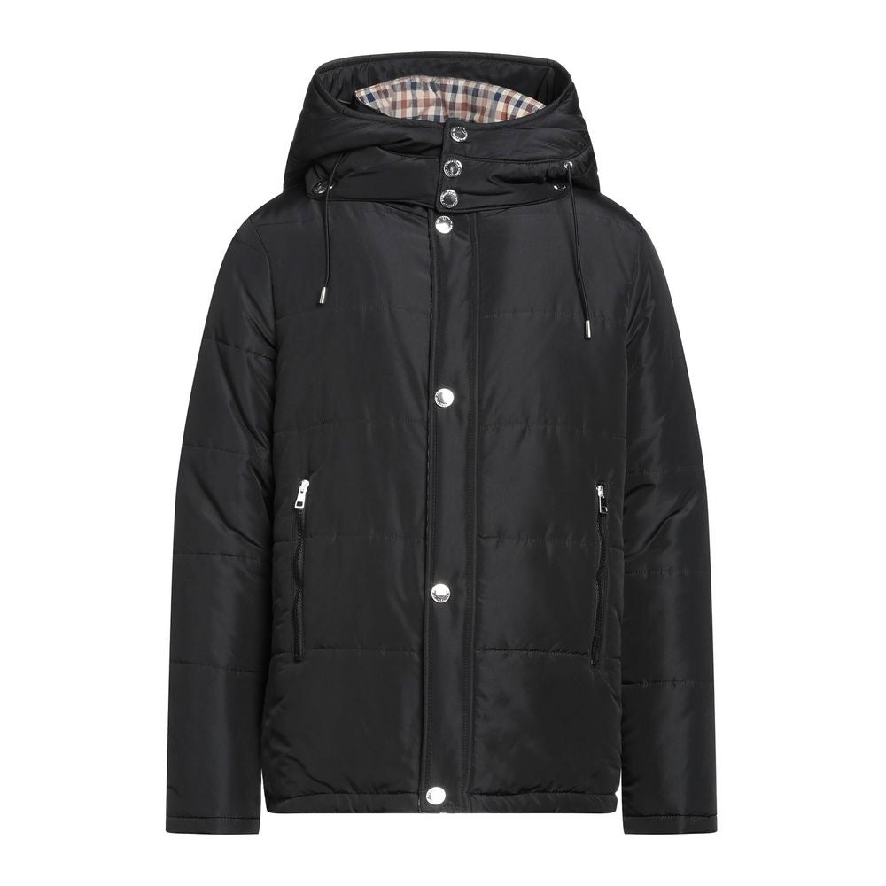 Schwarze Aquascutum-Polyamidjacke