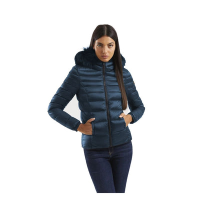 Refrigiwear Chic Padded Down Jacket with Fur Hood