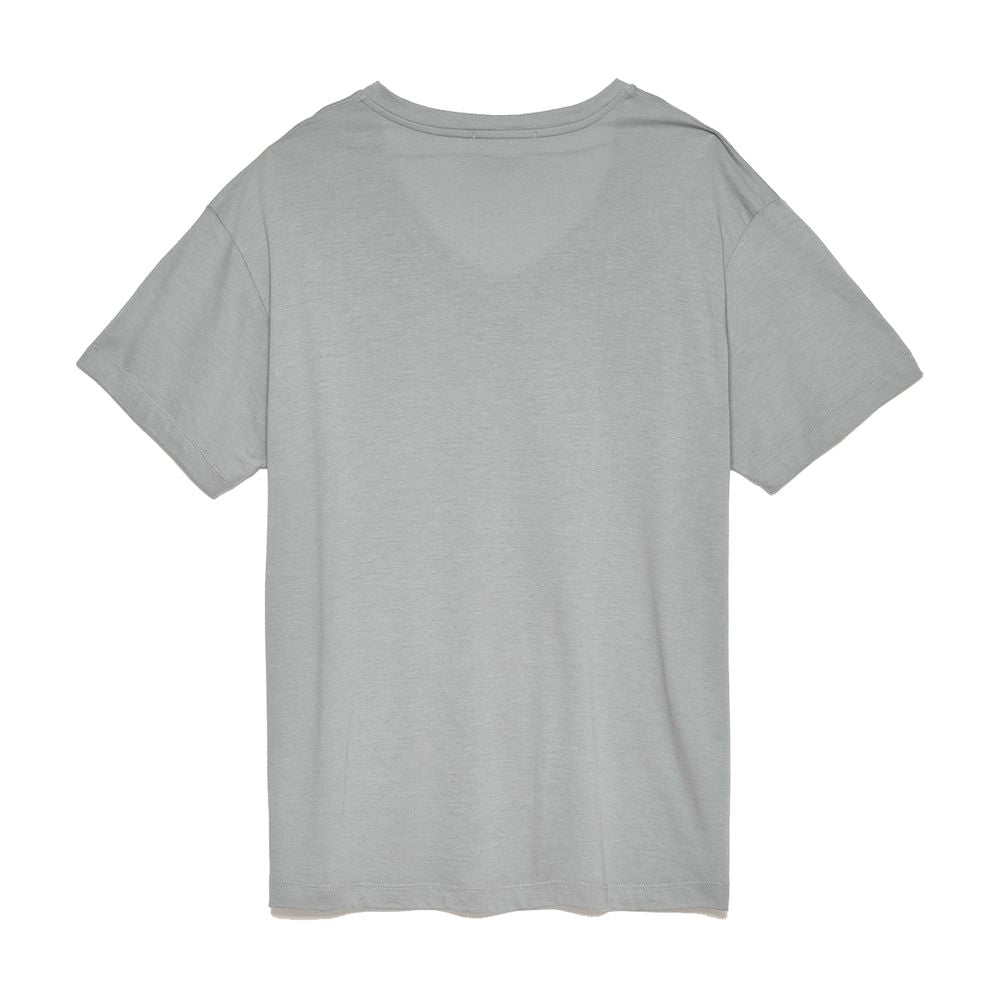 Hinnominate Chic V-Neck Logo Tee in Heather Gray