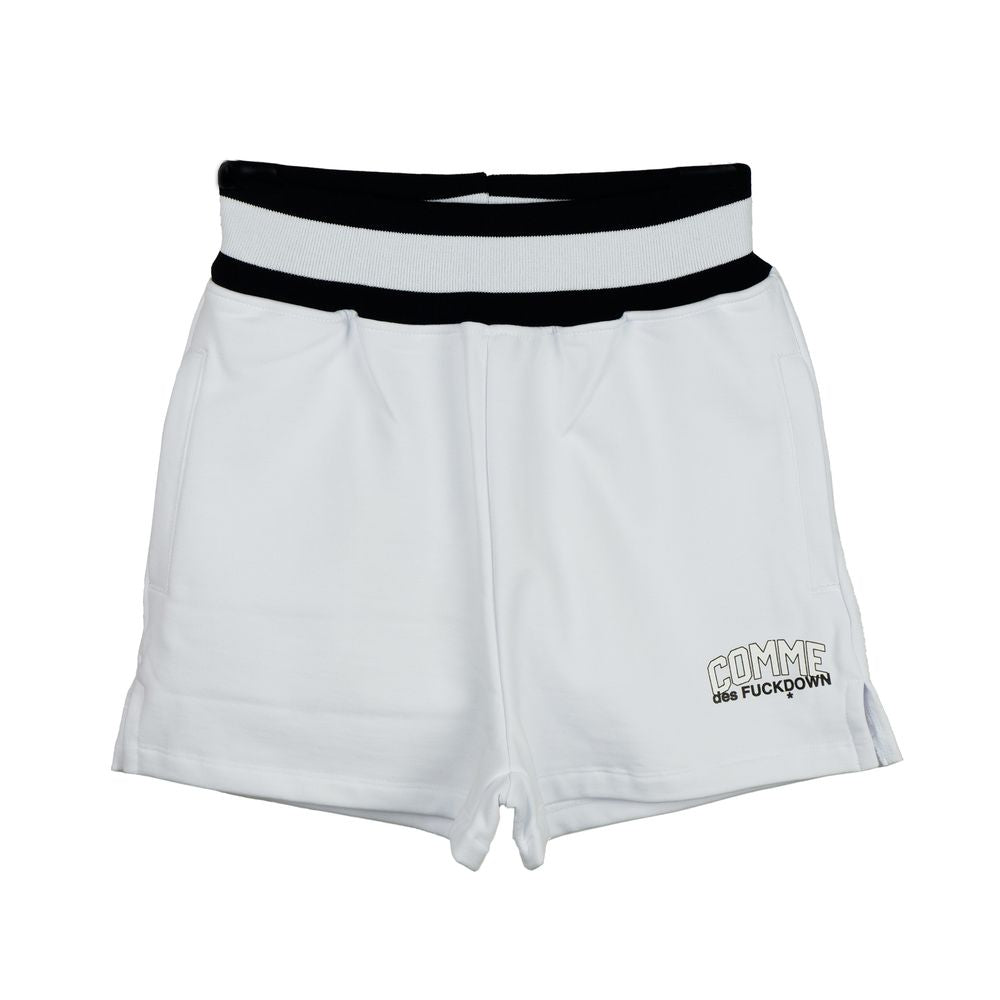 Weiße Baumwollshorts von Comme Des Fuckdown