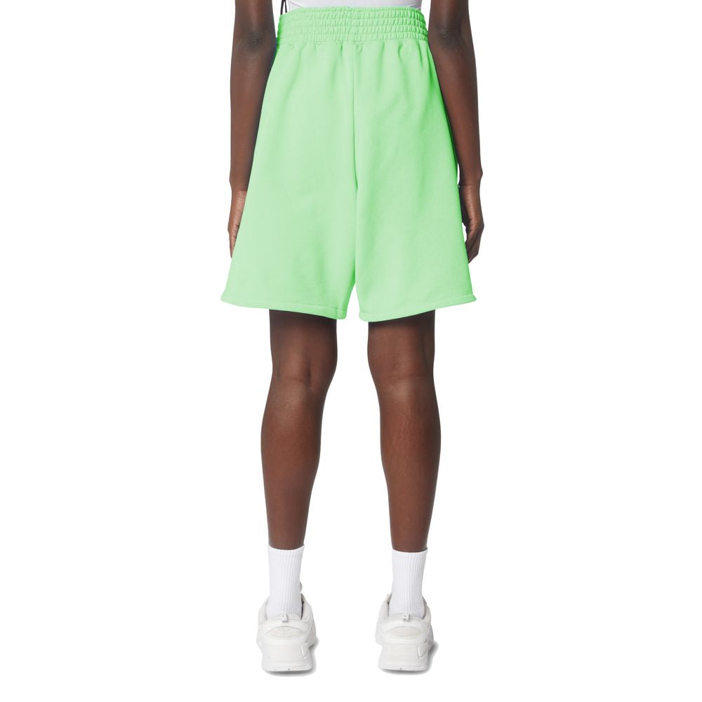 Hinnominate Chic Green Cotton Bermuda Shorts with Logo