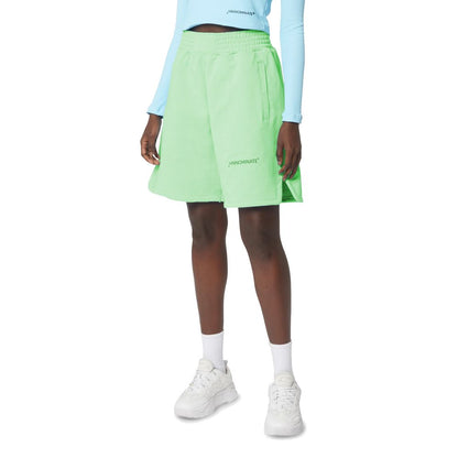 Hinnominate Chic Green Cotton Bermuda Shorts with Logo