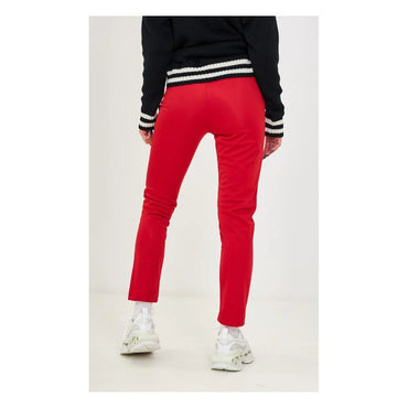 Comme Des Fuckdown Chic Pink Stretch Trousers with Logo Patch