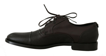 Dolce & Gabbana Elegant Brown Leather Formal Lace-ups