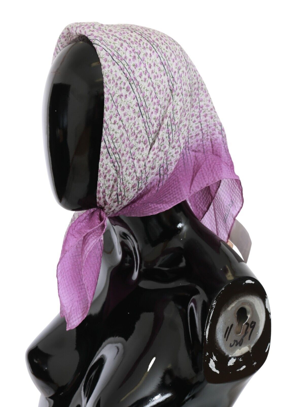 John Galliano Pink Bandana Head Wrap Foulard Square Schal