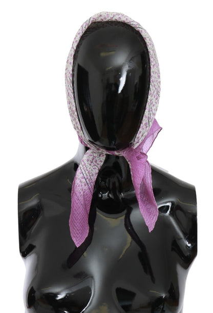 John Galliano Pink Bandana Head Wrap Foulard Square Schal