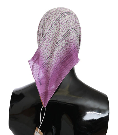 John Galliano Pink Bandana Head Wrap Foulard Square Schal