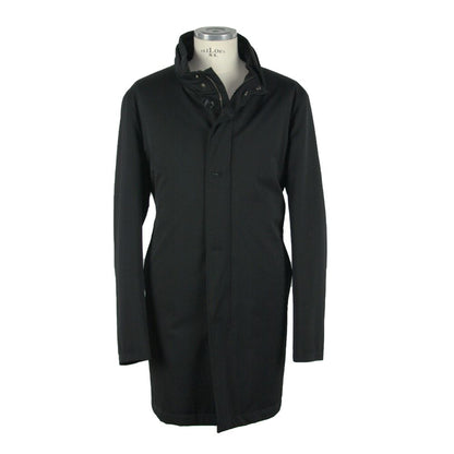 Made in Italy Elegant Black Wool-Blend Jacket