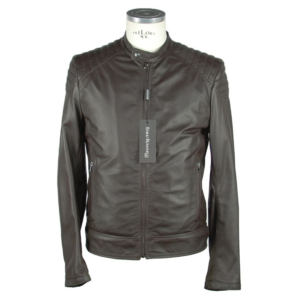 Braune Lederjacke von Emilio Romanelli