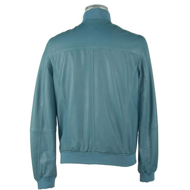 Blaue Lederjacke von Emilio Romanelli