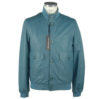 Blaue Lederjacke von Emilio Romanelli