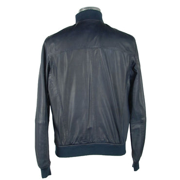 Blaue Lederjacke von Emilio Romanelli