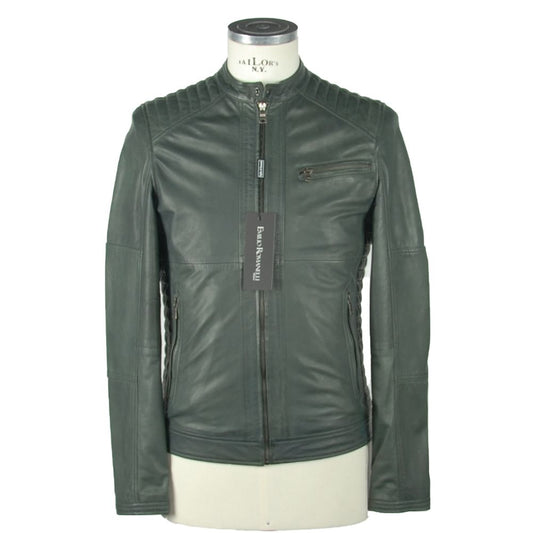 Grüne Lederjacke von Emilio Romanelli