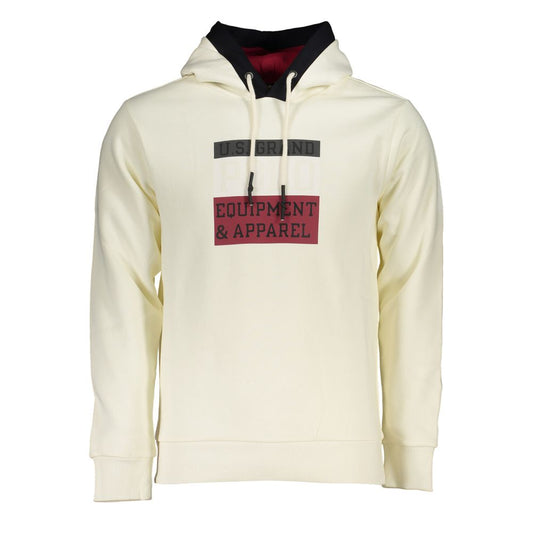 U.S. Grand Polo Elegant Fleece Hooded Sweatshirt with Contrast Details