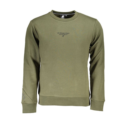 U.S. Grand Polo Vintage Green Crew Neck Fleece Sweatshirt