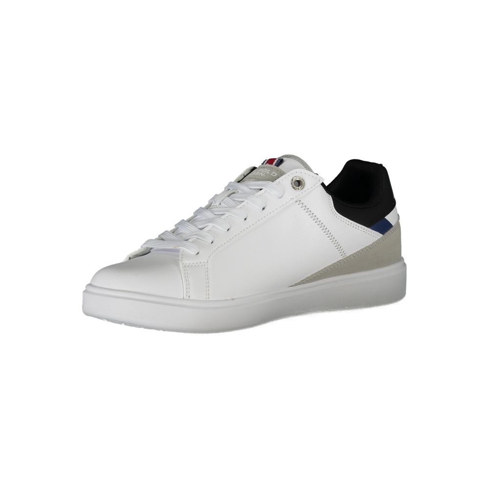 U.S. POLO ASSN. Classic White Lace-Up Sneakers with Logo Detail