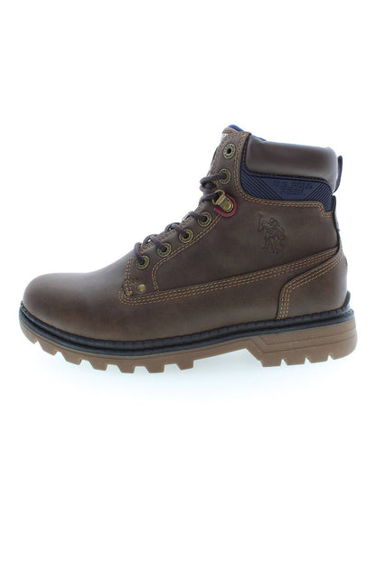 U.S. POLO ASSN. Elegant High Lace-Up Boots with Logo Accents