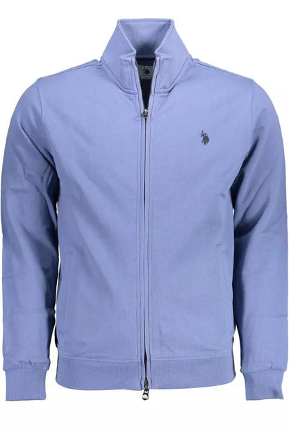 U.S. POLO ASSN. Chic Blue Embroidered Zip Sweatshirt