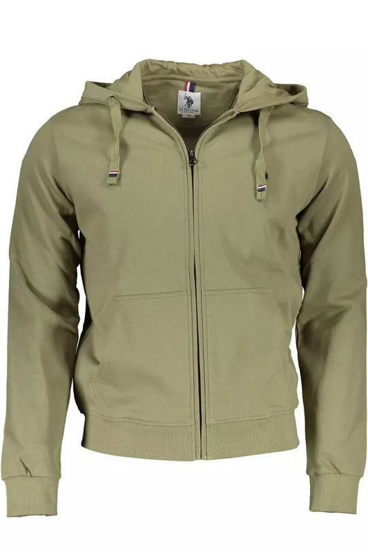 U.S. POLO ASSN. Chic Green Cotton Hooded Sweatshirt