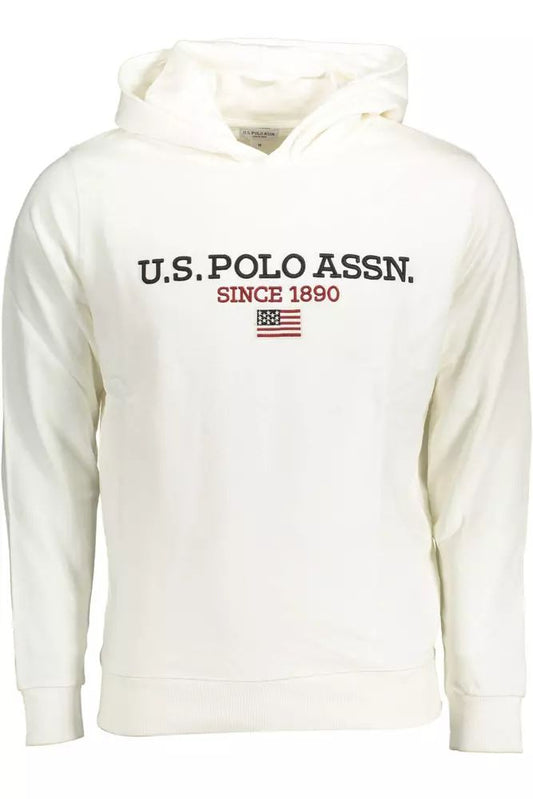 U.S. POLO ASSN. White Contrast Logo Hooded Sweater