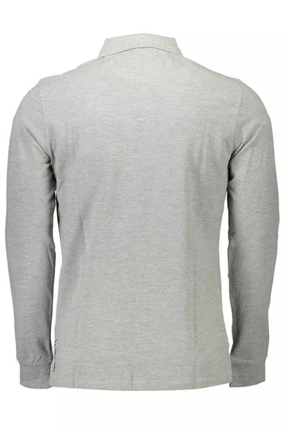 U.S. POLO ASSN. Elegant Long-Sleeved Polo Shirt in Gray