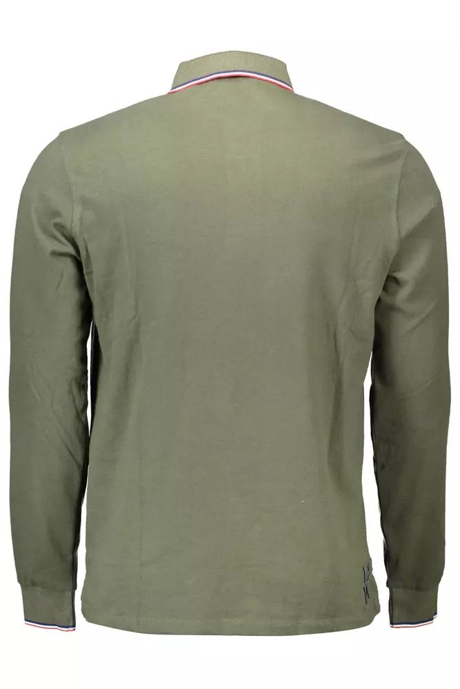 U.S. POLO ASSN. Chic Green Cotton Polo with Contrasting Details