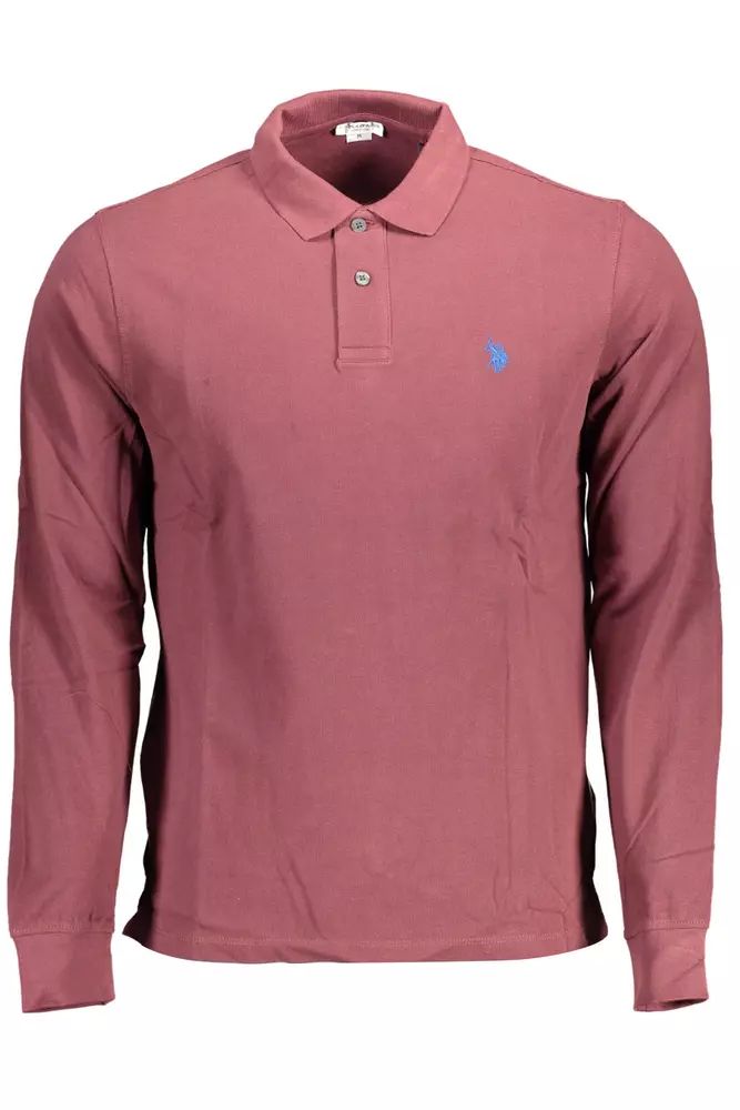 U.S. POLO ASSN. Elegant Long-Sleeved Purple Polo Shirt