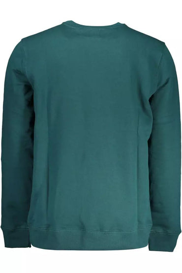 Vans Green Logo Print Round Neck Sweatshirt