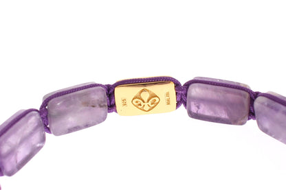 Nialaya CZ Amethyst 18K Gold 925 Armband