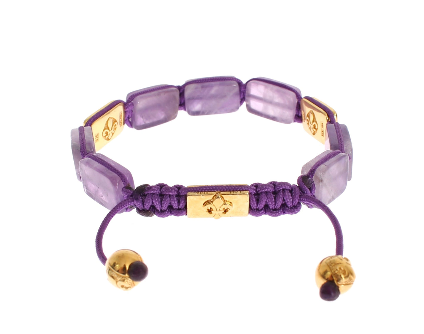 Nialaya CZ Amethyst 18K Gold 925 Armband