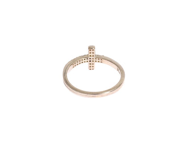 Nialaya Silver CZ Cross Statement Ring