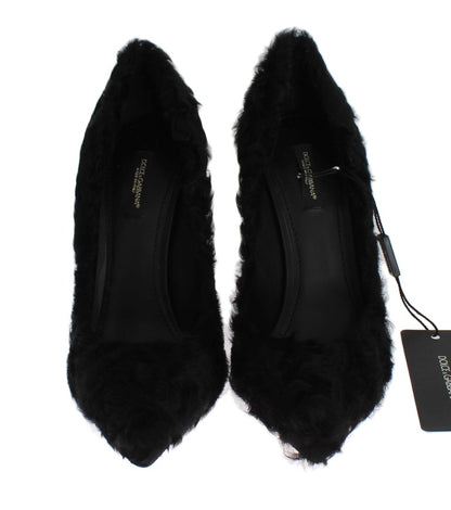 Dolce & Gabbana Elegant Pumps in Luxe Xiangao Fur Leather