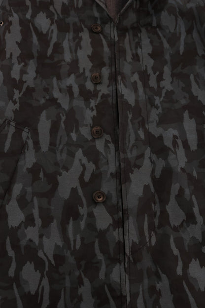 Dolce &amp; Gabbana Blauer Camouflage-Trench Trenchcoat